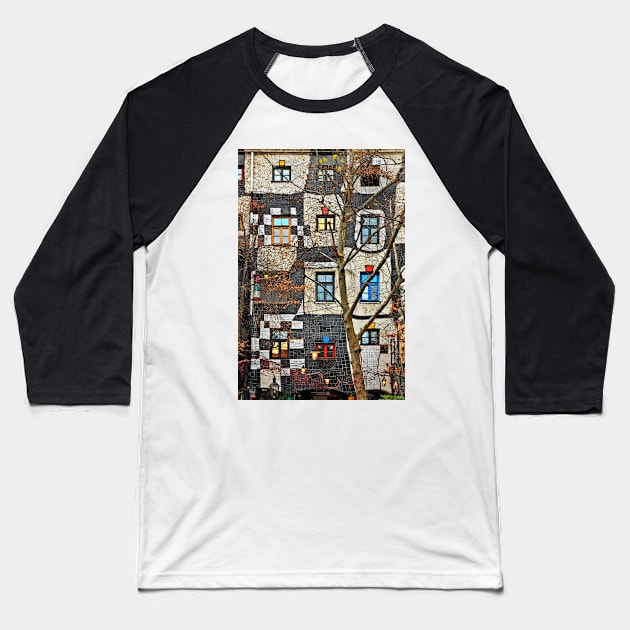 Kunst Haus Wien Baseball T-Shirt by Cretense72